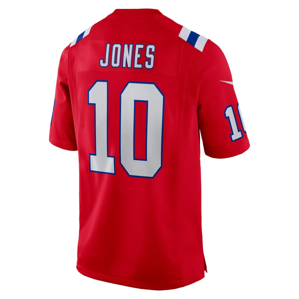 New England Patriots Mac Jones Nike Red Game Jersey