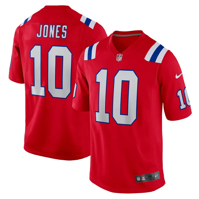 New England Patriots Mac Jones Nike Red Game Jersey