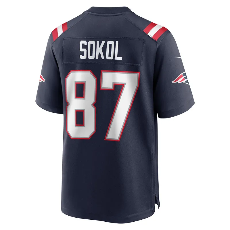 New England Patriots Matt Sokol Nike Navy Player Jersey
