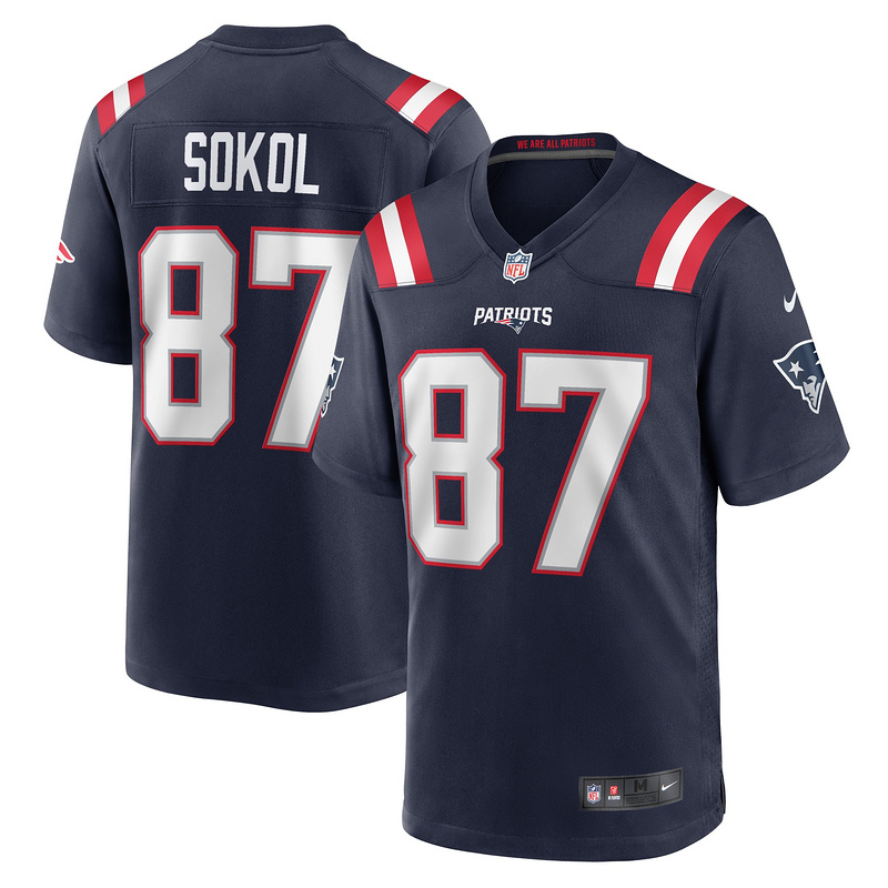 New England Patriots Matt Sokol Nike Navy Player Jersey