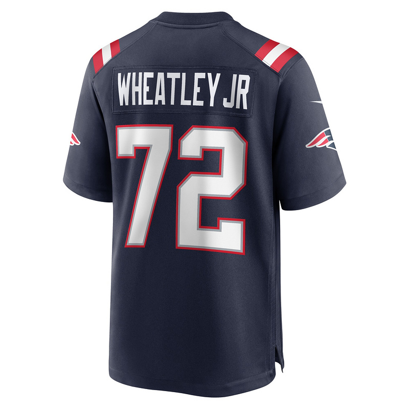 New England Patriots Tyrone Wheatley Nike Navy Game Jersey