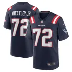 New England Patriots Tyrone Wheatley Nike Navy Game Jersey