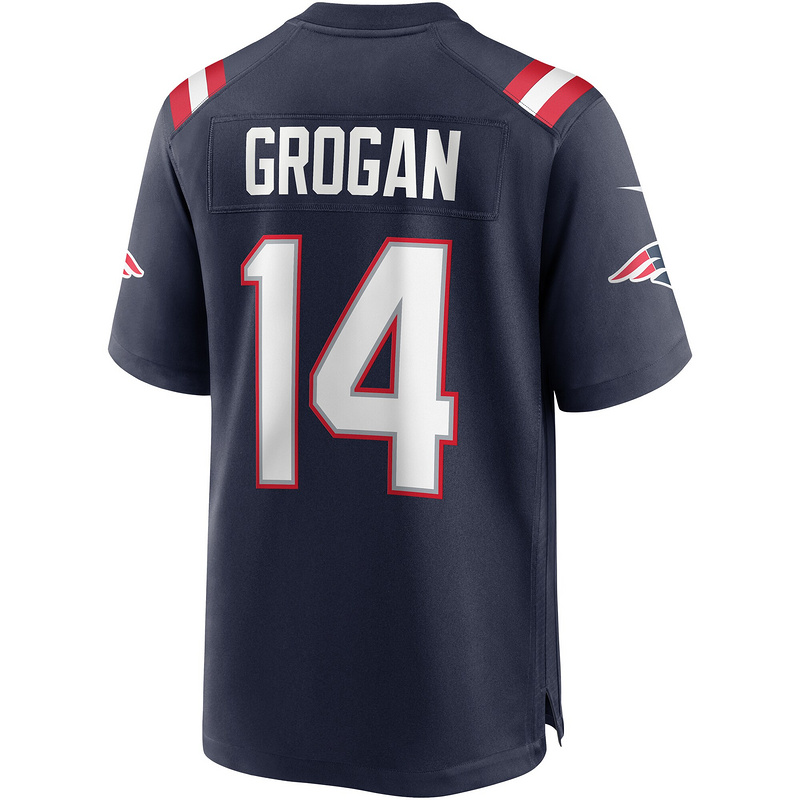 New England Patriots Steve Grogan Nike Navy Game Retired Jersey