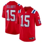 New England Patriots Ezekiel Elliott Nike Red Alternate Jersey