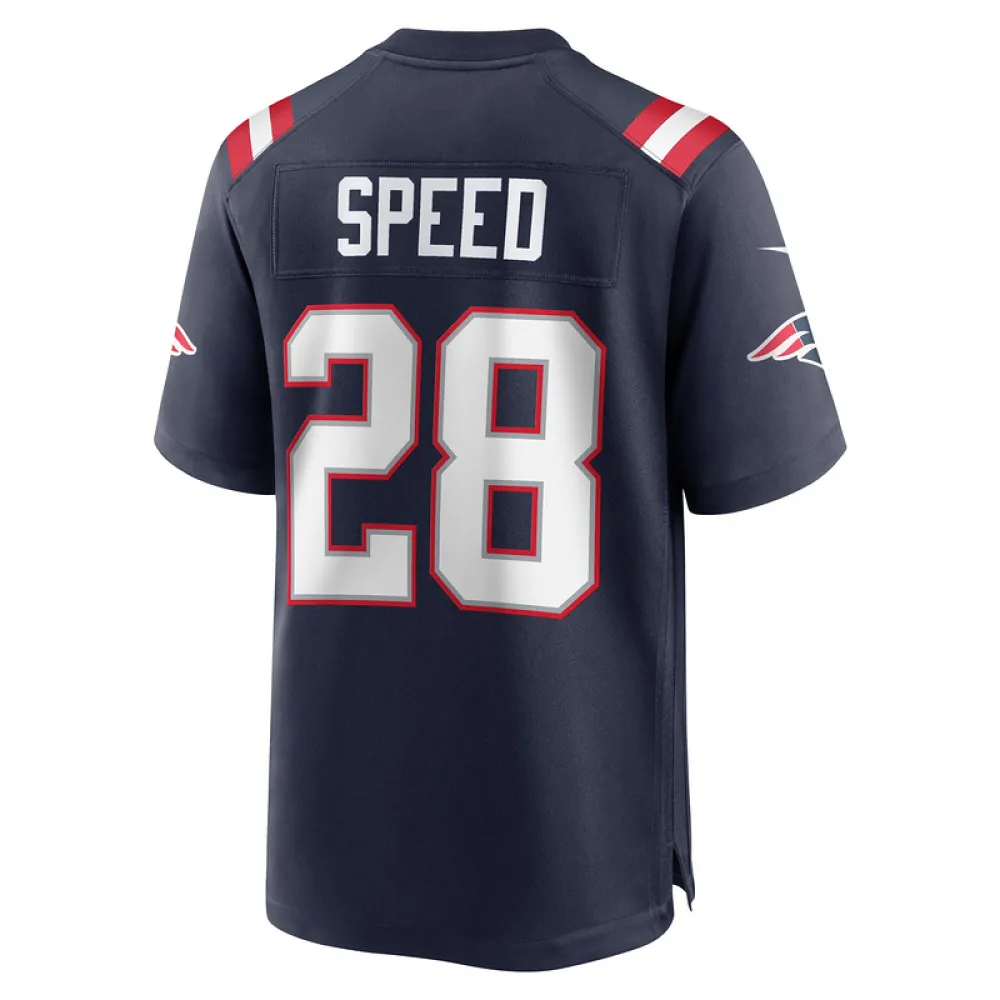 New England Patriots Ameer Speed Nike Navy Game Jersey