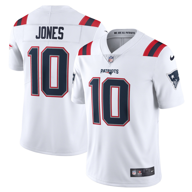 New England Patriots Mac Jones Nike White Vapor Limited Jersey