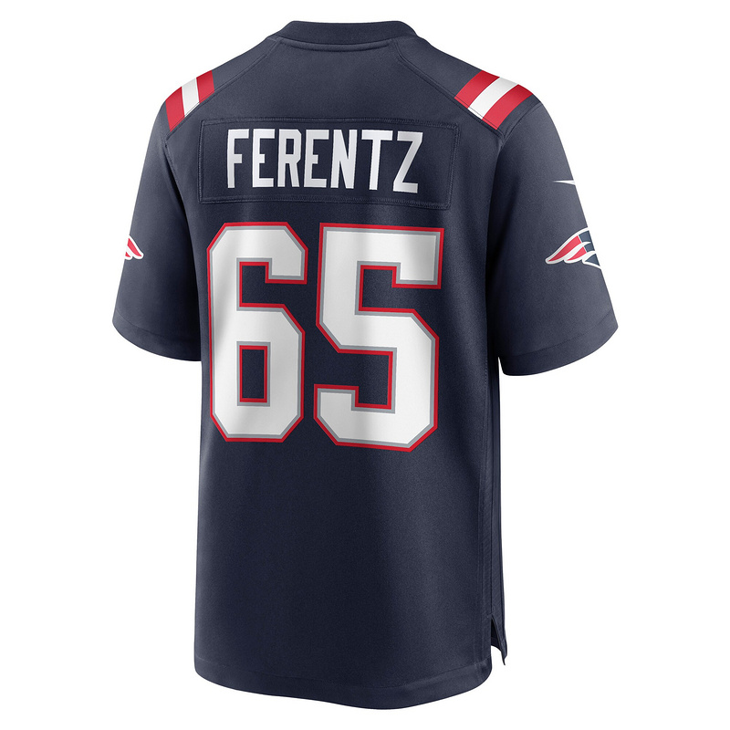 New England Patriots James Ferentz Nike Navy Game Jersey