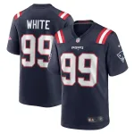 New England Patriots Keion White Nike Navy Game Jersey