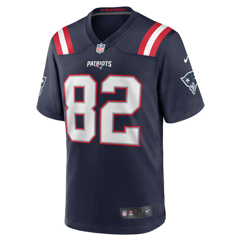 New England Patriots TJ Luther Nike Navy Game Jersey