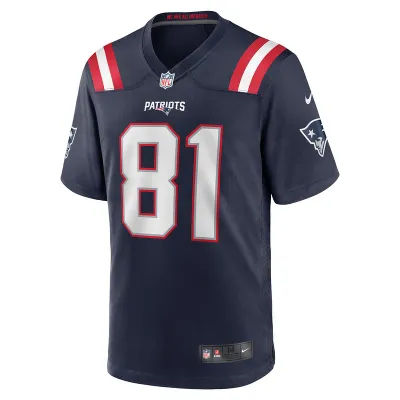 New England Patriots Jonnu Smith Nike Navy Game Jersey 01