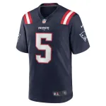 New England Patriots Jalen Reago Nike Navy Game Jersey