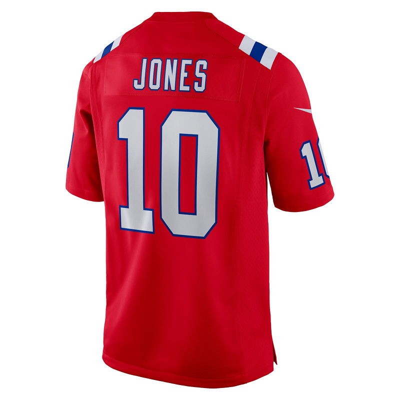 New England Patriots Mac Jones Nike Red Alternate Game Jersey