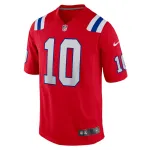 New England Patriots Mac Jones Nike Red Alternate Game Jersey