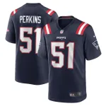 New England Patriots Ronnie Perkins Nike Navy Game Jersey