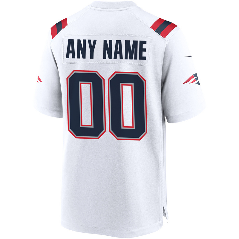 New England Patriots Nike White Custom Game Jersey