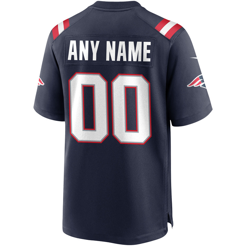 Nike New England Patriots Navy Custom Game Jersey
