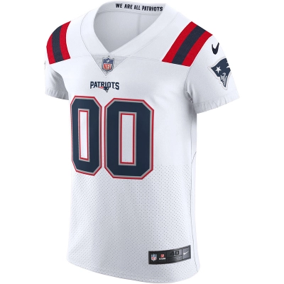 New England Patriots Nike White Vapor Elite Custom Jersey 01
