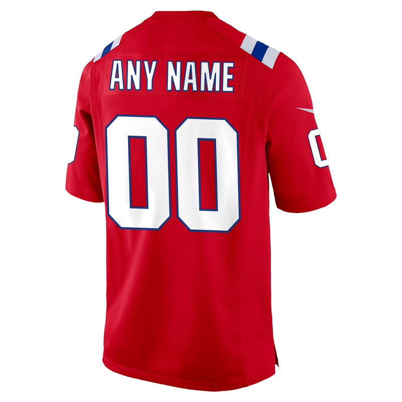 New England Patriots Nike Red Alternate Custom Jersey