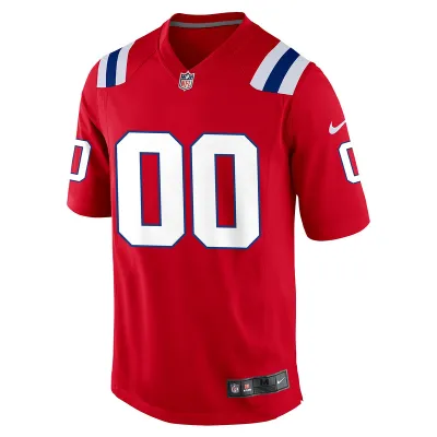 New England Patriots Nike Red Alternate Custom Jersey 01
