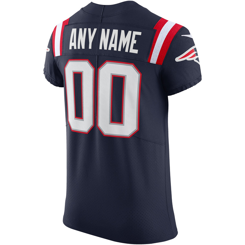 New England Patriots Nike Navy Vapor Elite Custom Jersey