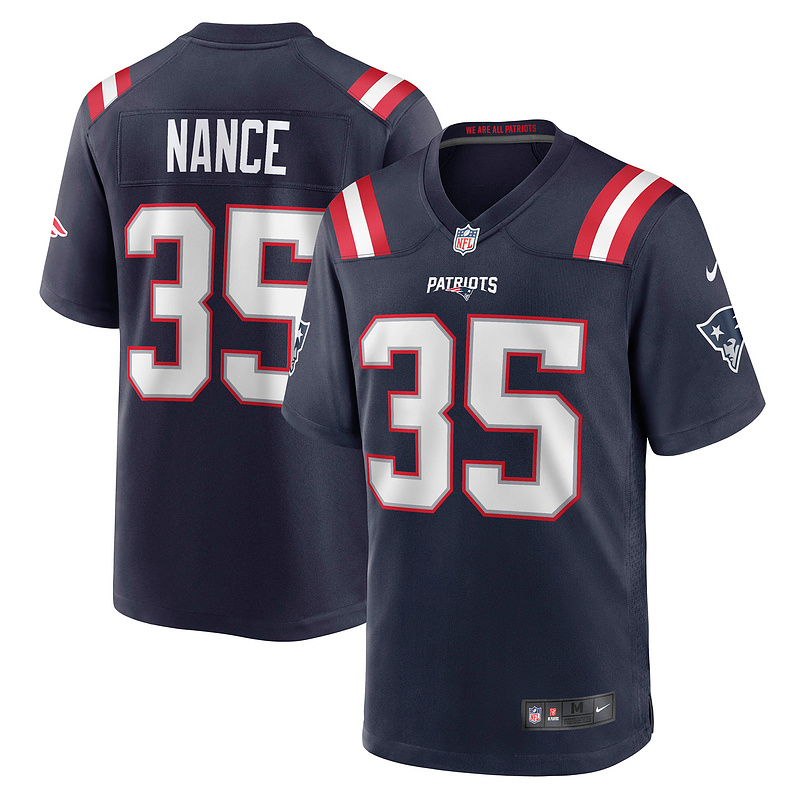 New England Patriots Jim Nance Nike Navy Retired Player Jersey