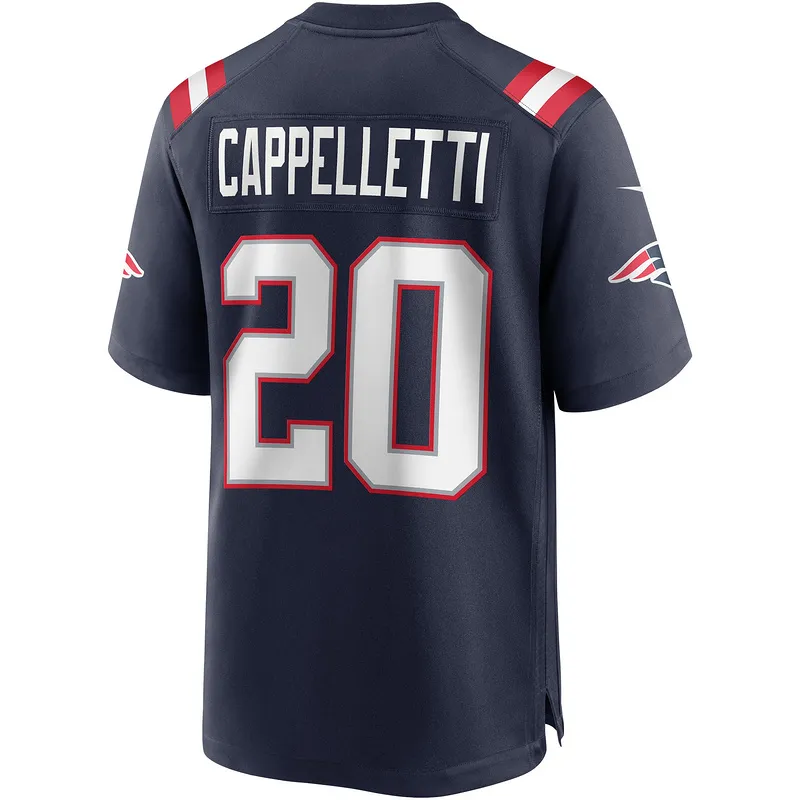 New England Patriots Gino Cappelletti Nike Navy Game Retired Jersey