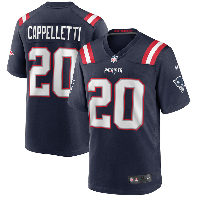New England Patriots Gino Cappelletti Nike Navy Game Retired Jersey