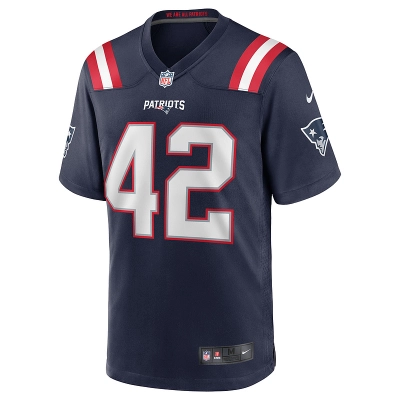 New England Patriots JJ Taylor Nike Navy Game Jersey 01