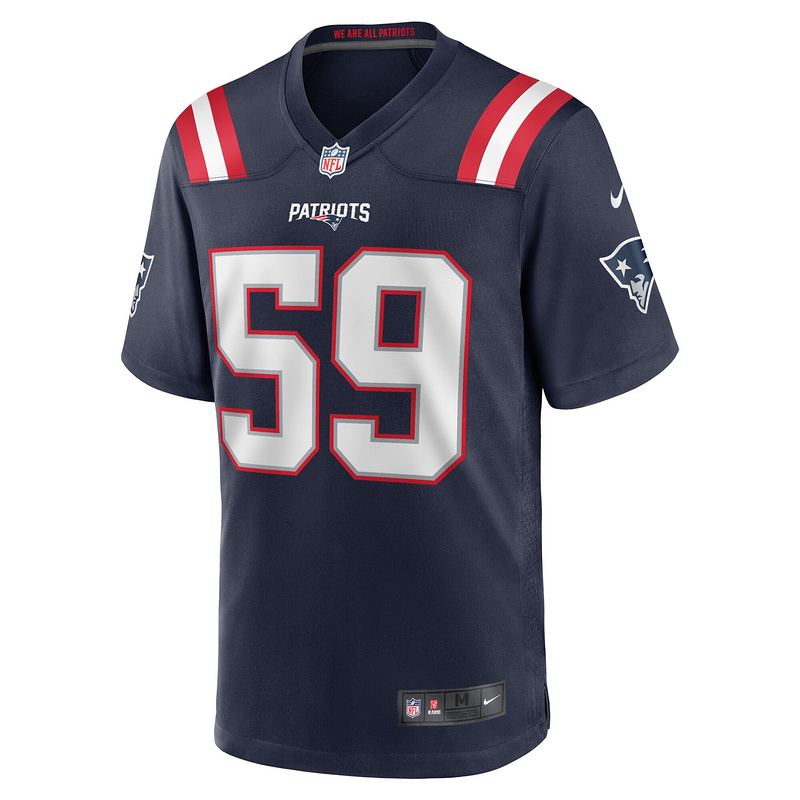 New England Patriots Vederian Lowe Nike Navy Game Jersey
