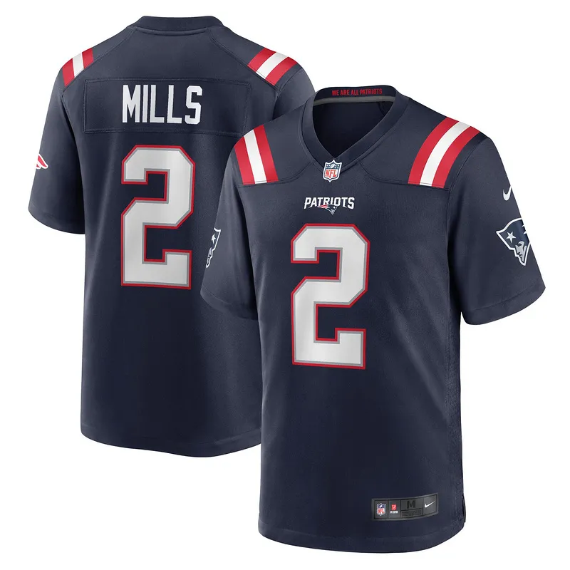 New England Patriots Jalen Mills Nike Navy Player Jersey