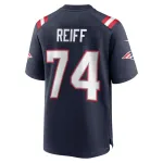 New England Patriots Riley Reiff Nike Navy Game Jersey
