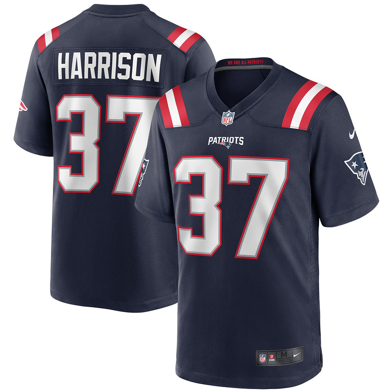 New England Patriots Rodney Harrison Nike Navy Game Retired Player Jersey