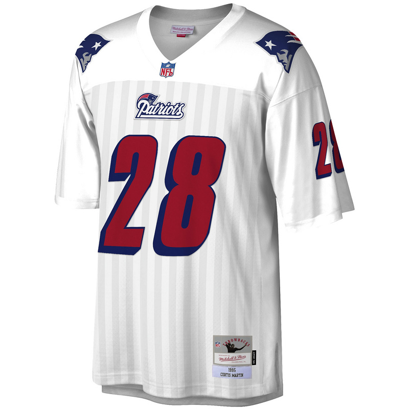 New England Patriots Curtis Martin Mitchell & Ness White Legacy Replica Jersey