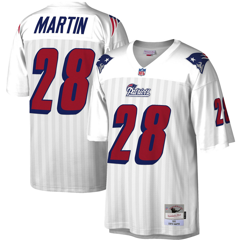 New England Patriots Curtis Martin Mitchell & Ness White Legacy Replica Jersey