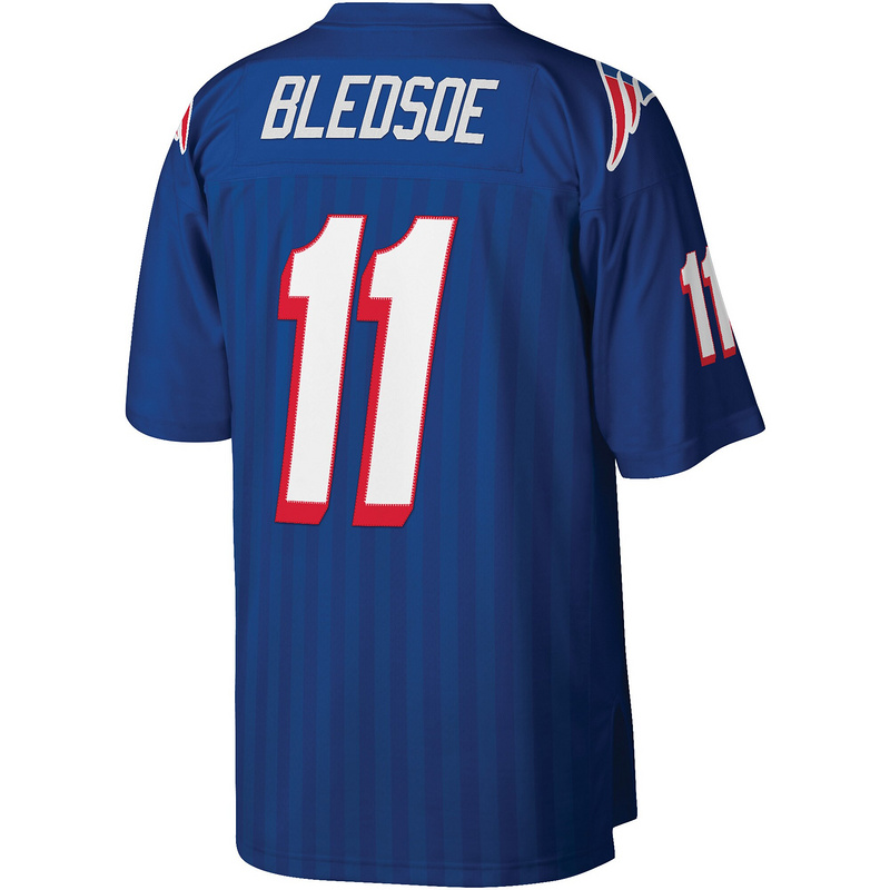 New England Patriots Drew Bledsoe Mitchell & Ness Royal Legacy Replica Jersey