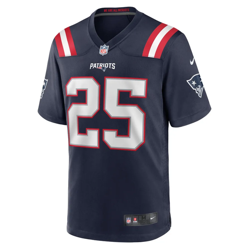 New England Patriots Marcus Jones Nike Navy Player Jersey