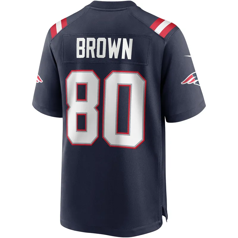 New England Patriots Troy Brown Nike Navy Game Retired Player Jersey