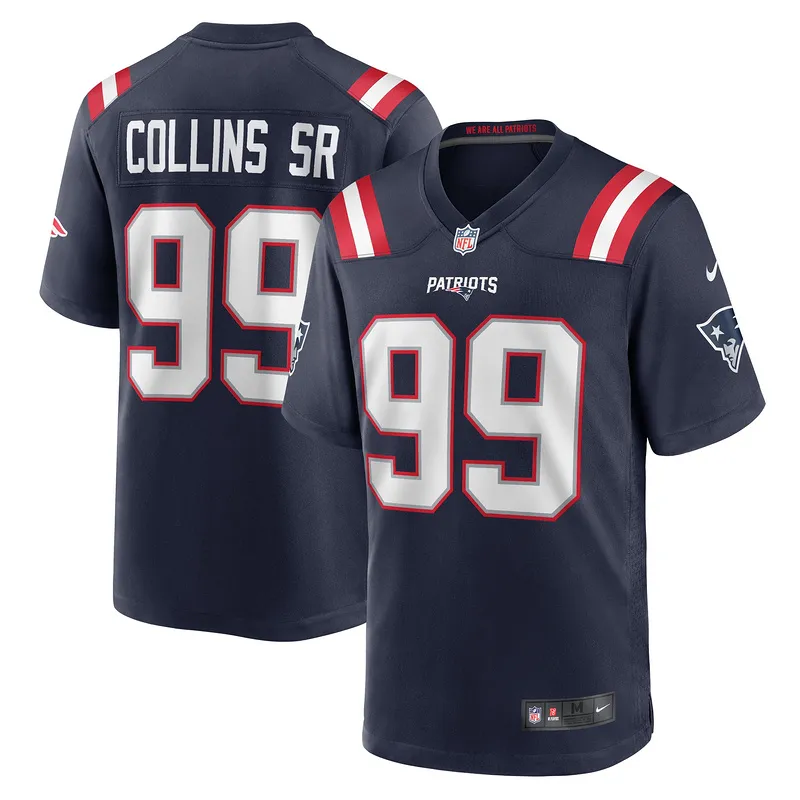 New England Patriots Jamie Collins Sr. Nike Navy Home Game Jersey