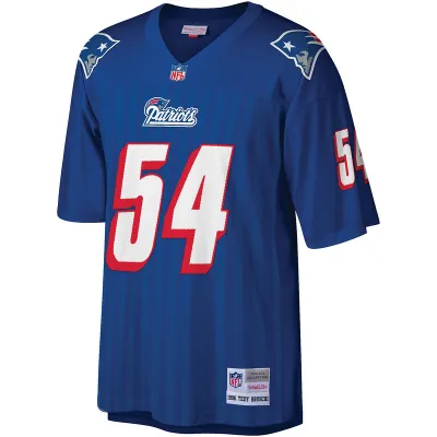 New England Patriots Tedy Bruschi Mitchell & Ness Royal Legacy Replica Jersey 01