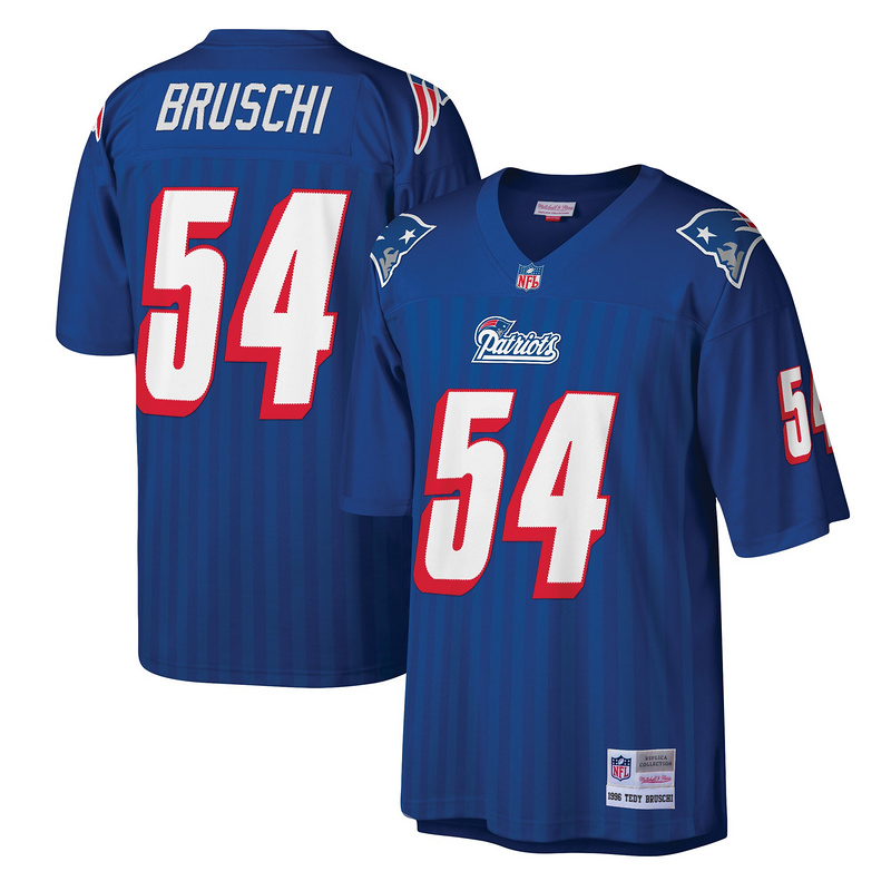 New England Patriots Tedy Bruschi Mitchell & Ness Royal Legacy Replica Jersey