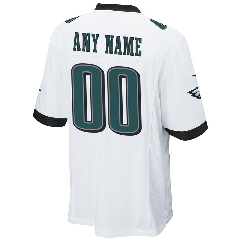 Men's Philadelphia Eagles Nike White Custom Game Jersey