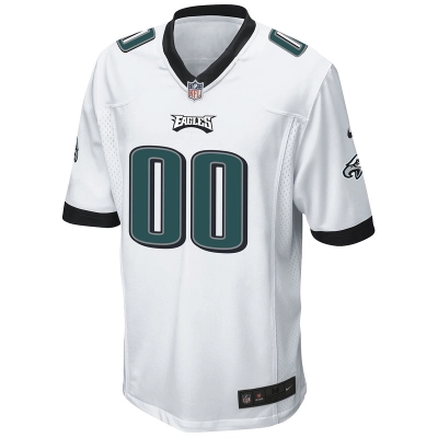 Men's Philadelphia Eagles Nike White Custom Game Jersey 01