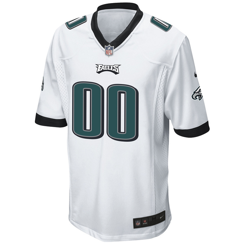 Men's Philadelphia Eagles Nike White Custom Game Jersey