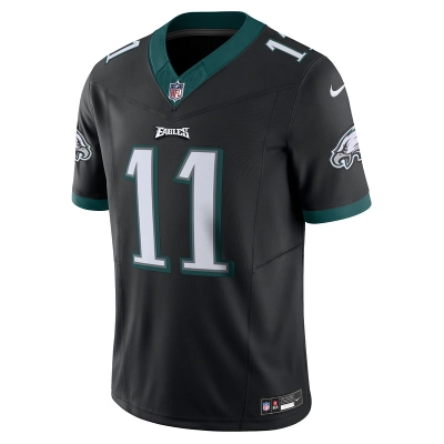 Men's Philadelphia Eagles A.J. Brown Nike Black Vapor F.U.S.E. Limited Jersey 01