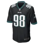 Men's Philadelphia Eagles Jalen Carter Nike Black Alternate Team Game Jersey