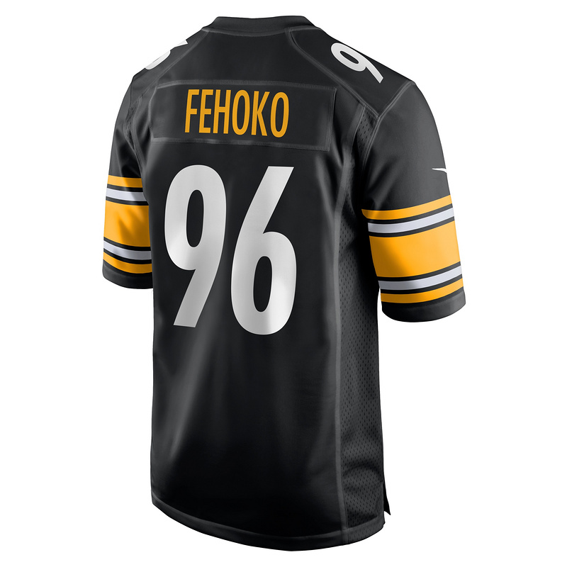 Men's Pittsburgh Steelers Breiden Fehoko Nike Black Game Jersey