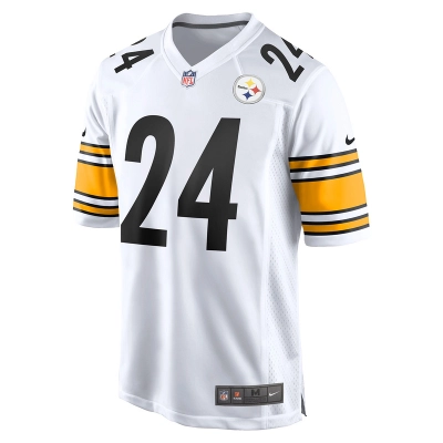 Men's Pittsburgh Steelers Joey Porter Jr. Nike White Away Game Jersey 01