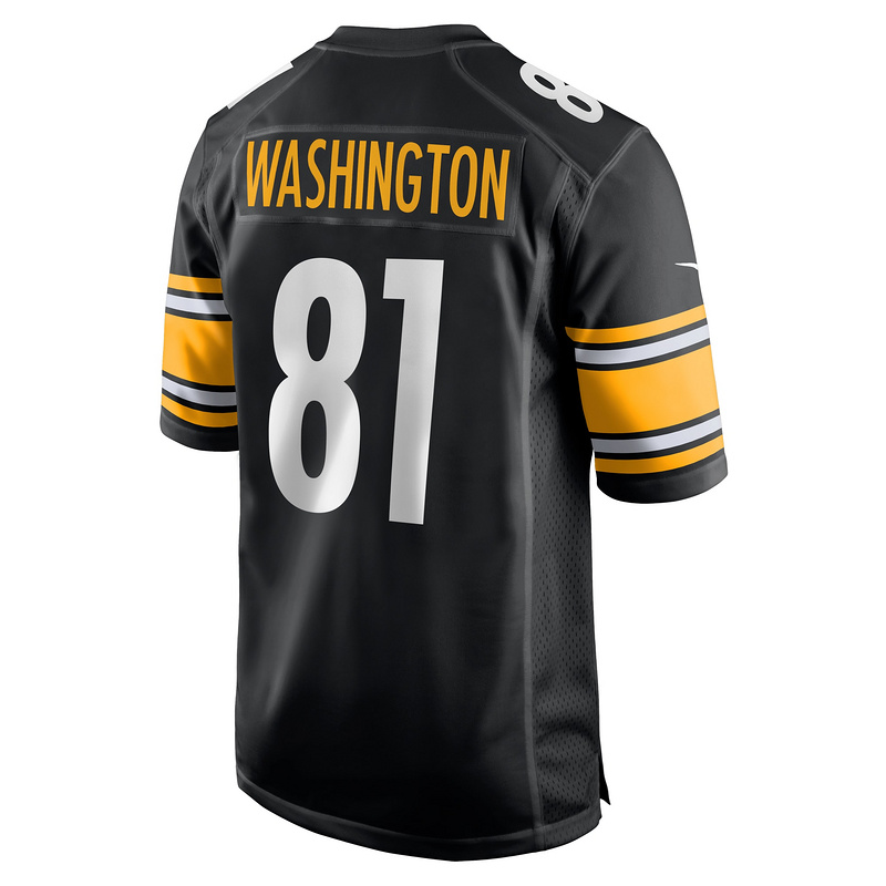 Men's Pittsburgh Steelers Scotty Washington Nike Black Game Jersey