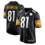 Men's Pittsburgh Steelers Scotty Washington Nike Black Game Jersey