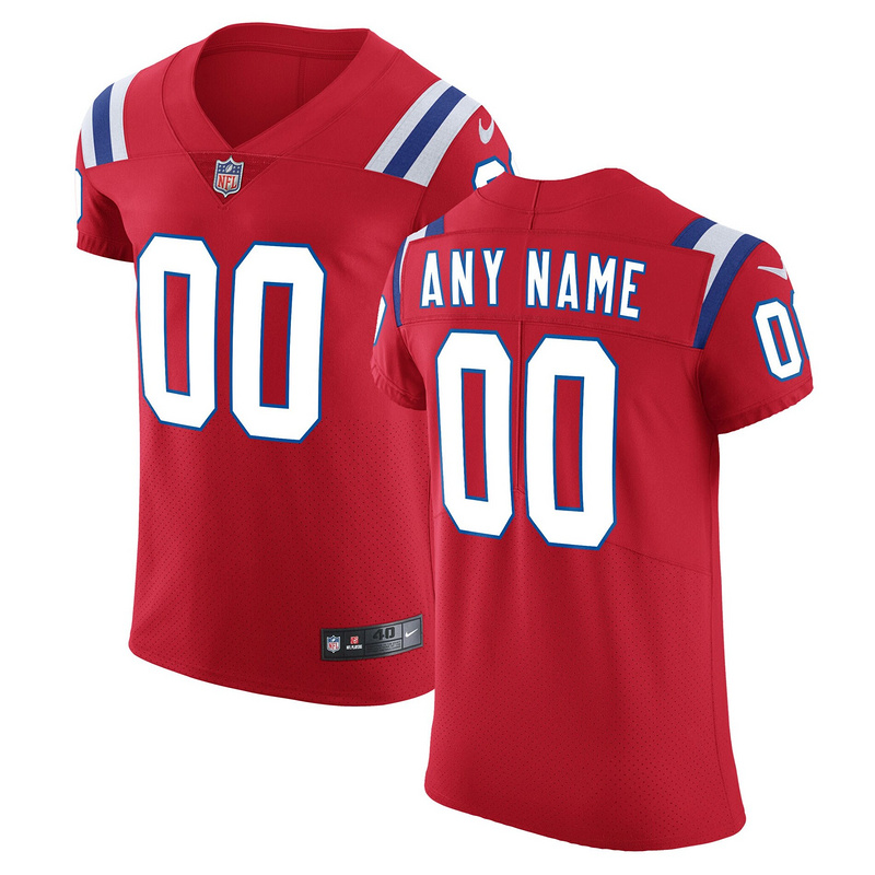 New England Patriots Nike Red Vapor Untouchable Custom Elite Jersey